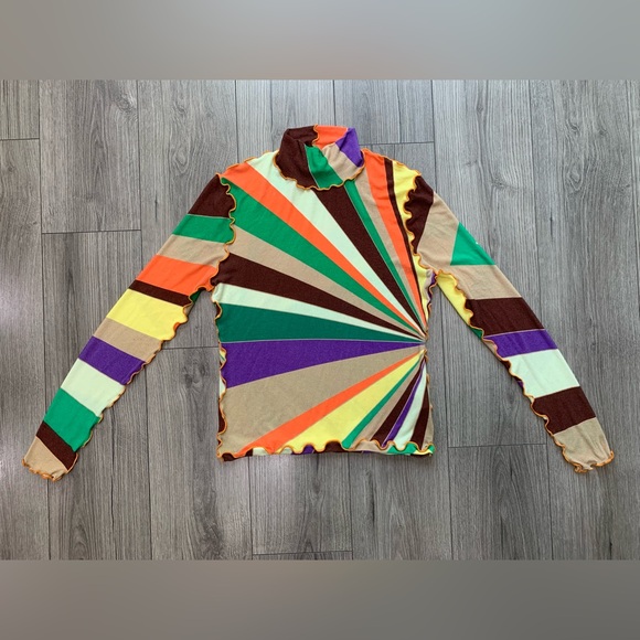 Siedre‎ Cody Graphic Print High Neck Top In Multicolor Size Small - Picture 4 of 16